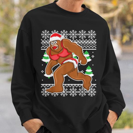 Bikini sasquatch ugly 2025 christmas sweater