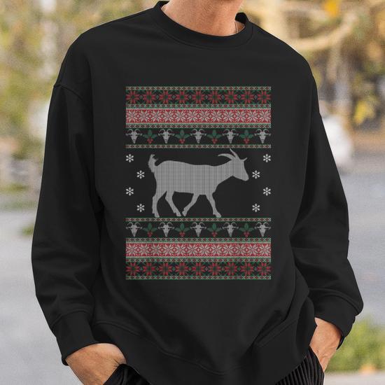 Goat Ugly Christmas Sweaters Sweatshirt Monsterry