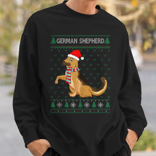 German shepherd ugly christmas sweater best sale