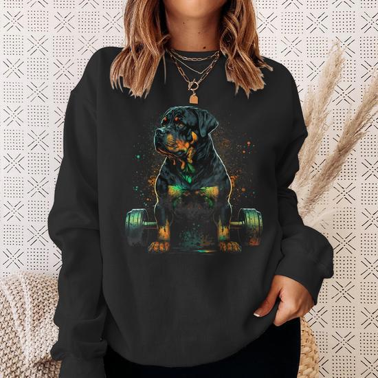 Rottweiler Weightlifting Dog Fitness Gym Rottweiler Sweatshirt