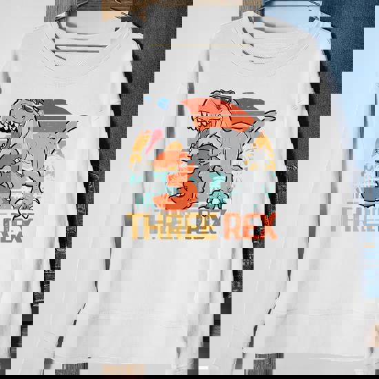 Kids Three Rex 3rd Birthday Gifts Third Dinosaur 3 Year Old T-Shirt Kids Three Rex 3rd Birthday Gifts Third Dinosaur 3 Year Old T-Shirt