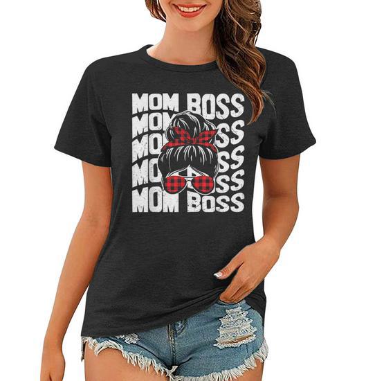 Mom Boss Mommy Wife Family Mom Life Mothers Day Gifts for Mom Funny Gifts Women T-Shirt