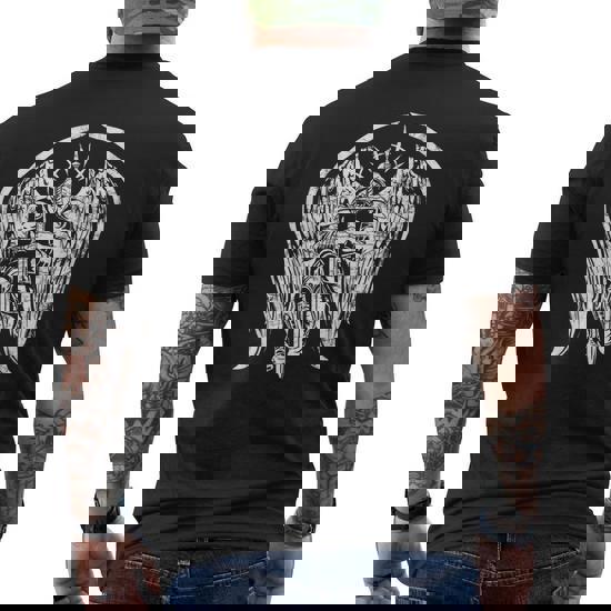 Angel Archangel Michael Warrior Gift Mens Back Print T-shirt