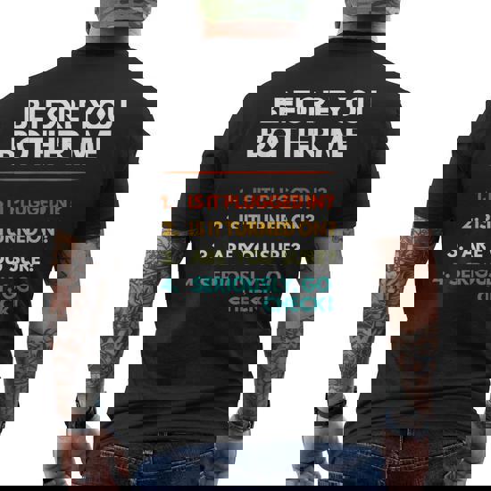 Before You Bother Me Tech Support Computer It Guy Men's T-shirt Back Print  | Seseable CA