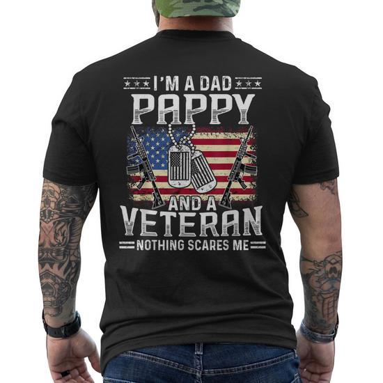 Dad Pappy and a Veteran Father's Day Gift T-Shirt