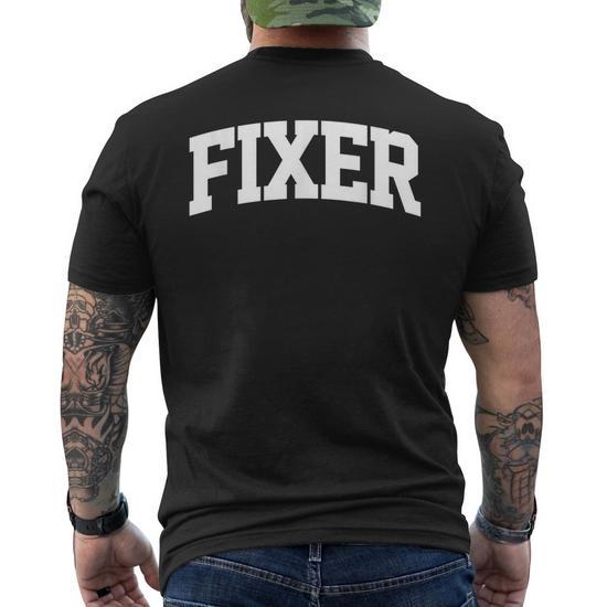 Fixer Vintage Retro Job Sports Arch Men's Back Print T-shirt | Mazezy