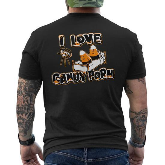 Adult Funny Porn - Funny Adult Humor Candy Corn Porn Pun Joke Halloween Scary Mens Back Print  T-shirt | Mazezy