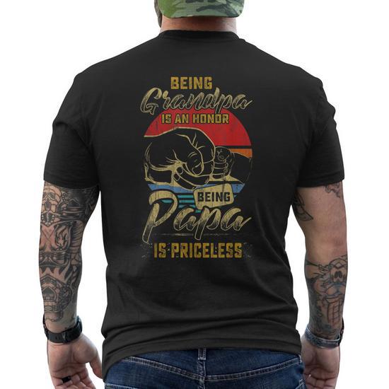 Being Grandpa is an honor being papa is priceless father T-Shirt, Grandpa  Shirt