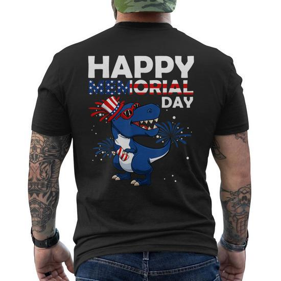 Happy Memorial Day 4Th Of July Dinosaur American Flag Hat Men's