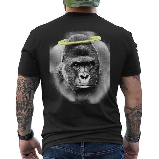 Harambe Gorilla Men's T-shirt Back Print | Mazezy