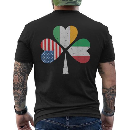 Irish Italian American Flag Ireland Italy Usa Patricks Day Mens