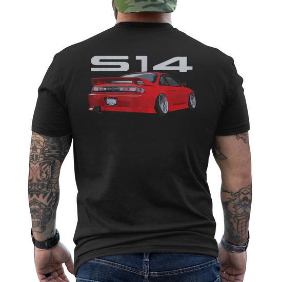 JDM Car S13 240 Stanced Ultra Red Drift Machine T-Shirt - Back View