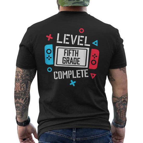 Level 5Th Grade Complete Video Game Happy Last Day Of School Mens Back  Print T-shirt | Mazezy