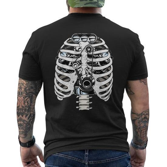 T-Shirt - SKELETON SHIRT  Halloween Costume Rib cage Anatomy T