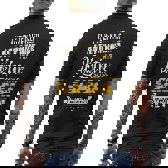 BACHEAT　My name is GREED Saba Is My Favorite Name New Hebrew Grandpa Xmas Men's Back