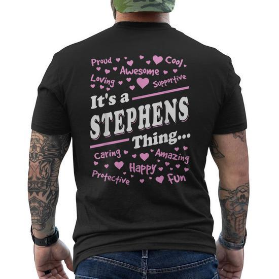 Stephens Surname Last Name Family T-Shirt - Front View