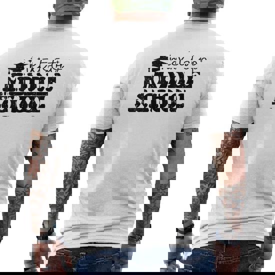 Next Stop Middle School Graduation Happy Lastday Of School Men's Back Print  T-shirt | Mazezy