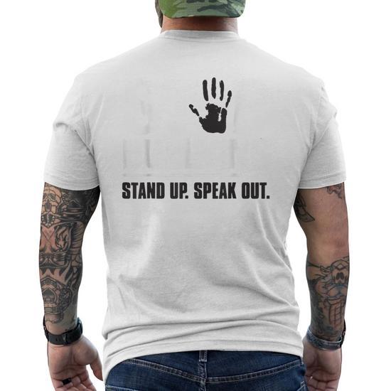 Stop Bullying Orange Stand Up Speak Out Unity Day Men's T-shirt Back Print