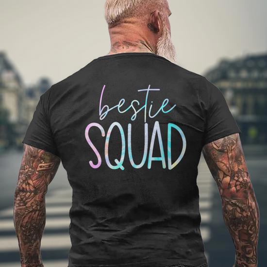 Best Friend For 2 Matching Squad Tie Dye Besties Bff Outfits Men s T shirt Back Print Monsterry