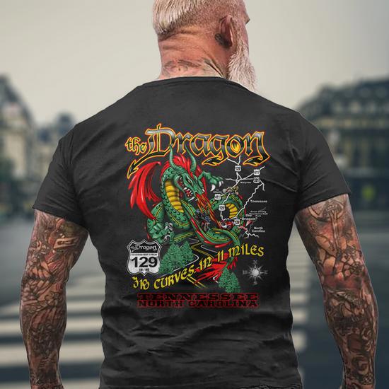 The Dragon 129 Tennessee North Carolina 318 Curves 11 Miles Men's