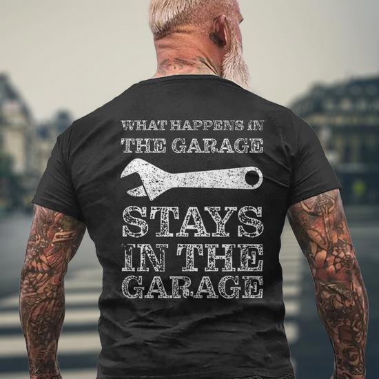Garage Auto Car Mechanic Motorcycle Handyman Funny Mechanic Funny Gifts  Funny Gifts Mens Back Print T-shirt