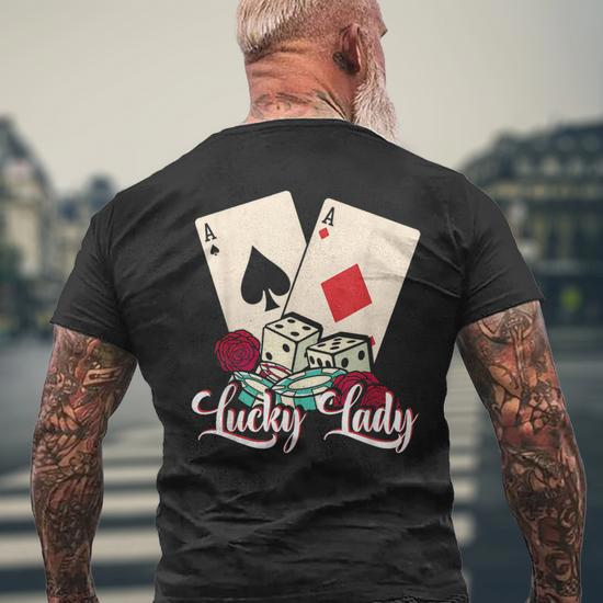 lucky lady poker player or gambling casino gambler mens t shirt back 20230911111440 kt4c2ew3