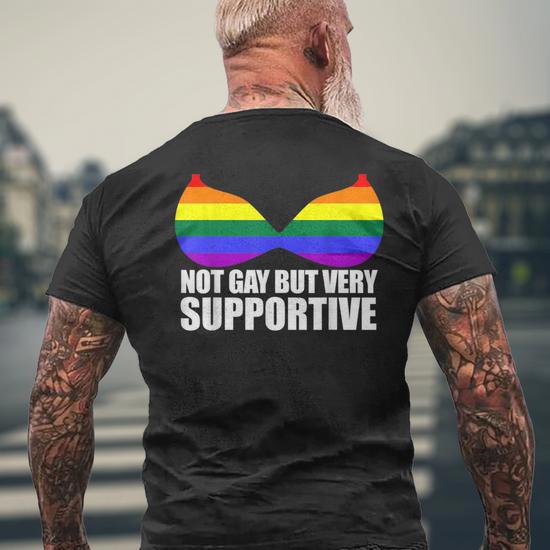 Not Gay But Very Supportive Lgbt Straight Ally Bra Meme Coffee Mug