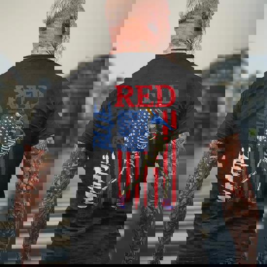 Patriot Red Friday T-Shirt Military R.E.D 4th July Flag Gift