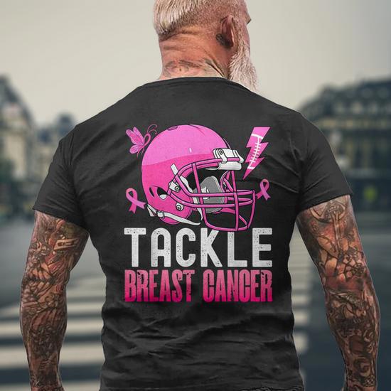 Tackle Breast Cancer Awareness Fighting American Football Men's T