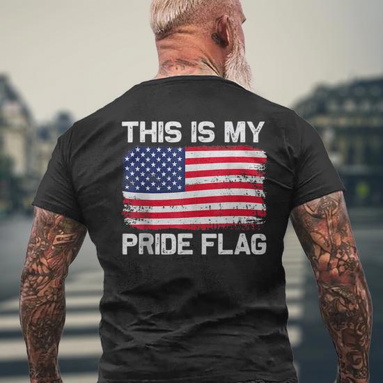 This Is My Pride Flag Men's Back T-Shirt - Front View