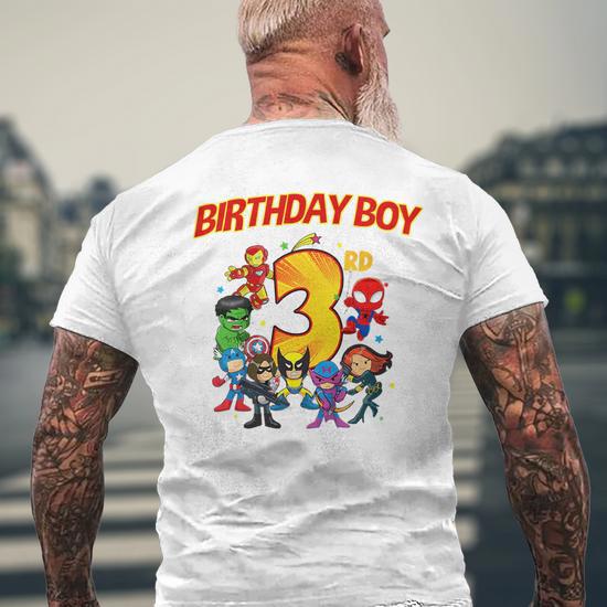 Aiden's Corner Boys Super Hero 2nd Birthday T-Shirt - Handmade Birthday Tee (Light Blue, 3T) - View #9
