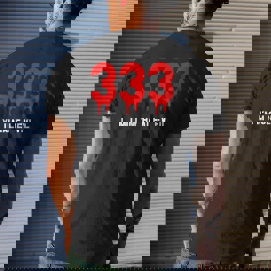 "I'm Only Half Evil" Halloween T-Shirt - Funny Slogan, Men's Regular Fit, Multiple Colors