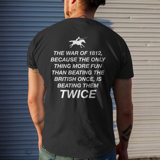 American Revolution War Of 1812 Us History Men's T-shirt Back