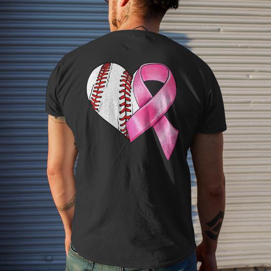 T-shirt Homme Gildan Coton - Sérigraphie Breast Cancer Awareness - Coupe Ample Manches Courtes