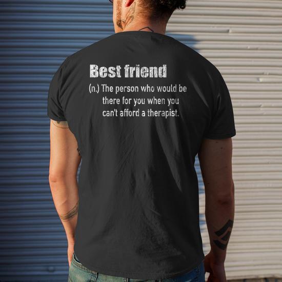 Best Friend Definition Funny Bff Bestie Graphic Mens Back Print T