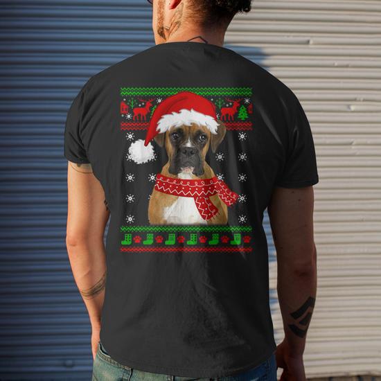 Ugly christmas sweater boxer on sale dog