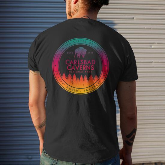 T-shirt Vintage Carlsbad Caverns – Homme – Taille L – Blanc – Coton – Occasion