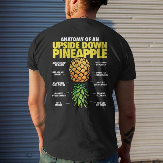Anatomy Of An Upside Down Pineapple Swinger Lifestyle Men's T