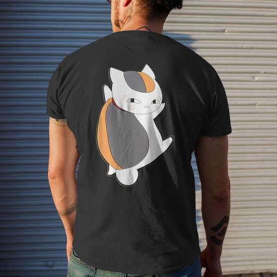Funny Cat Nyanko Sensei Mens Back Print T-shirt | Mazezy
