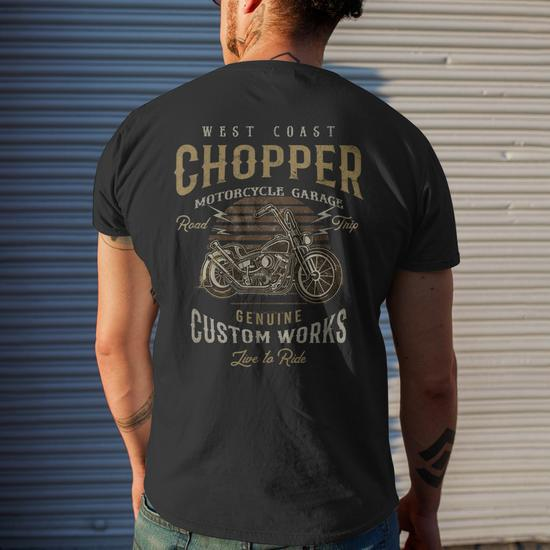West Coast Choppers Mechanic T-Shirt Vintage blue