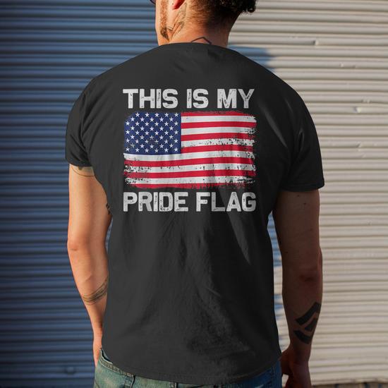 This Is My Pride Flag Men's Back T-Shirt - Back View