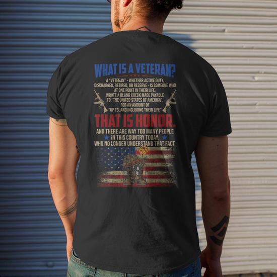 Kropsis Veteran Patriotic U.S. Army Flag T-Shirt For Men - Black, 3XL - Support Our Troops Tee - View #8