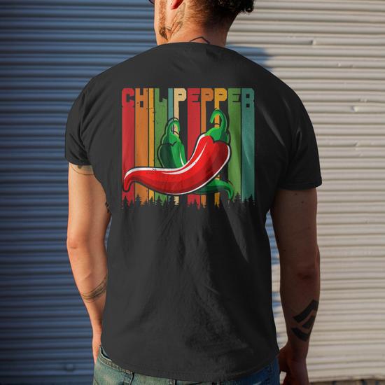 Vintage Chili-Peppers Red Hot Vintage Vegetable Peppers Men's T