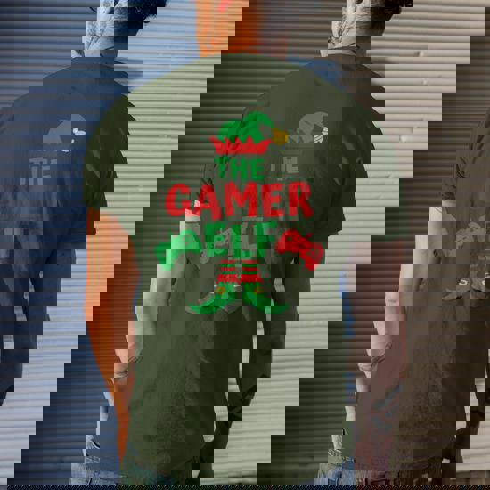 Matching Christmas Pajamas Gaming Elf Gift T-Shirt