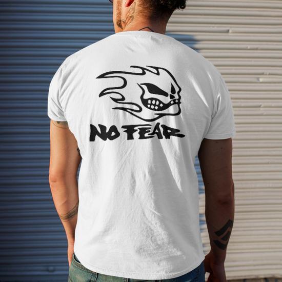 T-shirt Vintage No Fear Skull Drip - Noir - Taille S - Y2K