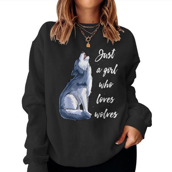 Womens wolf sweatshirt hot sale