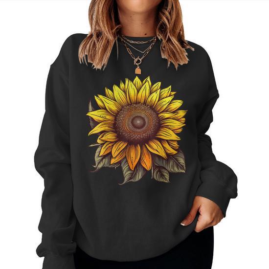 Womens discount sunflower sweatshirt