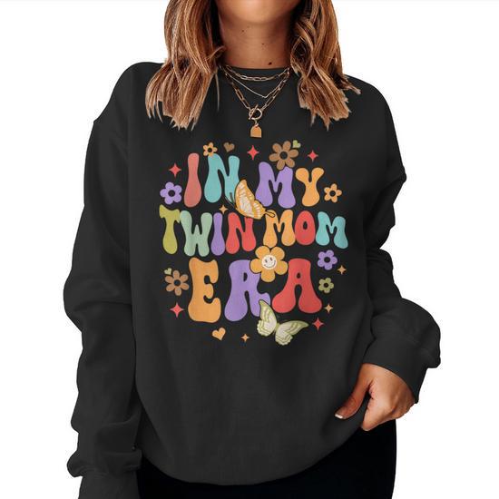 Twin Mama Pregnancy Announcement In My Twin Mom Era Women Sweatshirt Mazezy