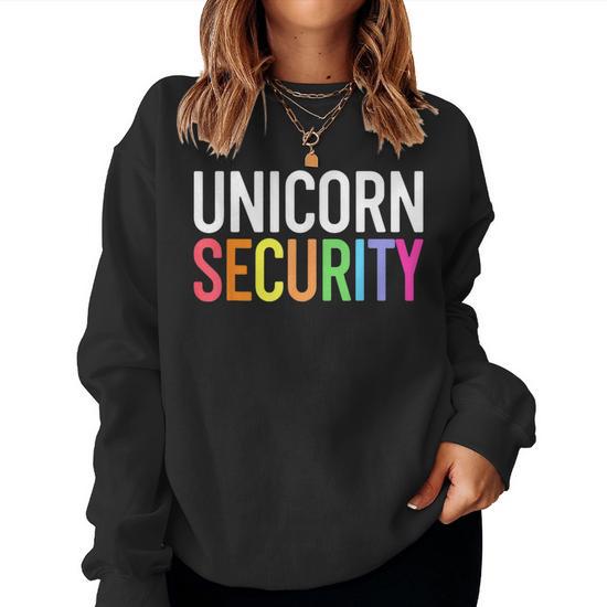 Funny Unicorn Design For Girls And Woman Unicorn Security Unisex T-Shirt