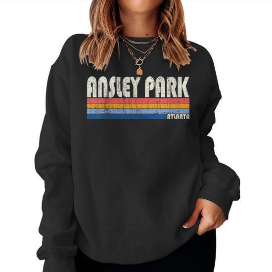 Vintage 70S 80S Style Ansley Park Atlanta Women Sweatshirt Mazezy